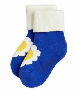 Cotton Terry Cloth Socks Blue Mini Rodini Fashion Baby