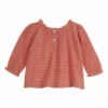 Crepe Gingham Blouse Red Emile et Ida Fashion Baby