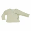 Crocus Organic Cotton Ribbed Wrap Over Top Off white Poudre Organic Fashion Baby