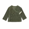 Crocus Organic Cotton Terry Cloth Wrap Over Top Dark green Poudre Organic Fashion Baby