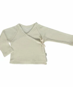 Crocus Terry Cloth Wrap Over Top Cream Poudre Organic Fashion Baby