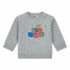 Cubes Organic Cotton Sweatshirt Heather grey Bonton Fashion Baby