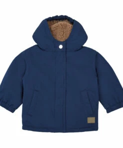 Dako Sherpa-Lined Parka Navy blue Bonton Fashion Baby