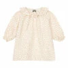 Damour Organic Cotton Muslin Heart Dress Ecru Bonton Fashion Baby