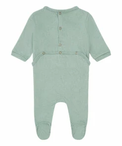 Domino Organic Cotton Pyjamas Green water Risu Risu Fashion Baby -Baby Tops Elegant Store domino organic cotton pyjamas green water risu risu fashion baby 1