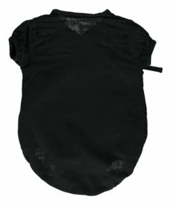 Double Organic Cotton Muslin Crossed Playsuit Black Poudre Organic Fashion Baby