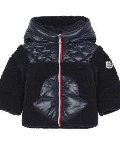 Down Jacket Navy blue Moncler Fashion Baby, Children