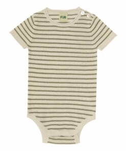 Ecru Striped Bodygrow Ecru FUB Fashion Baby