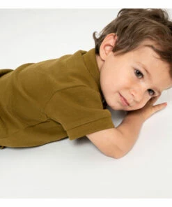 Eiven Organic Cotton Pique Polo Shirt Chocolate Minimalisma Fashion Baby, Children -Baby Tops Elegant Store eiven organic cotton pique polo shirt chocolate minimalisma fashion baby children 2