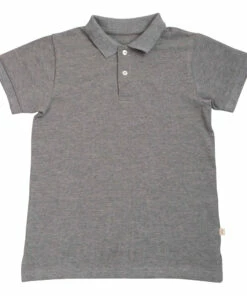 Eiven Organic Cotton Pique Polo Shirt Grey Minimalisma Fashion Baby, Children