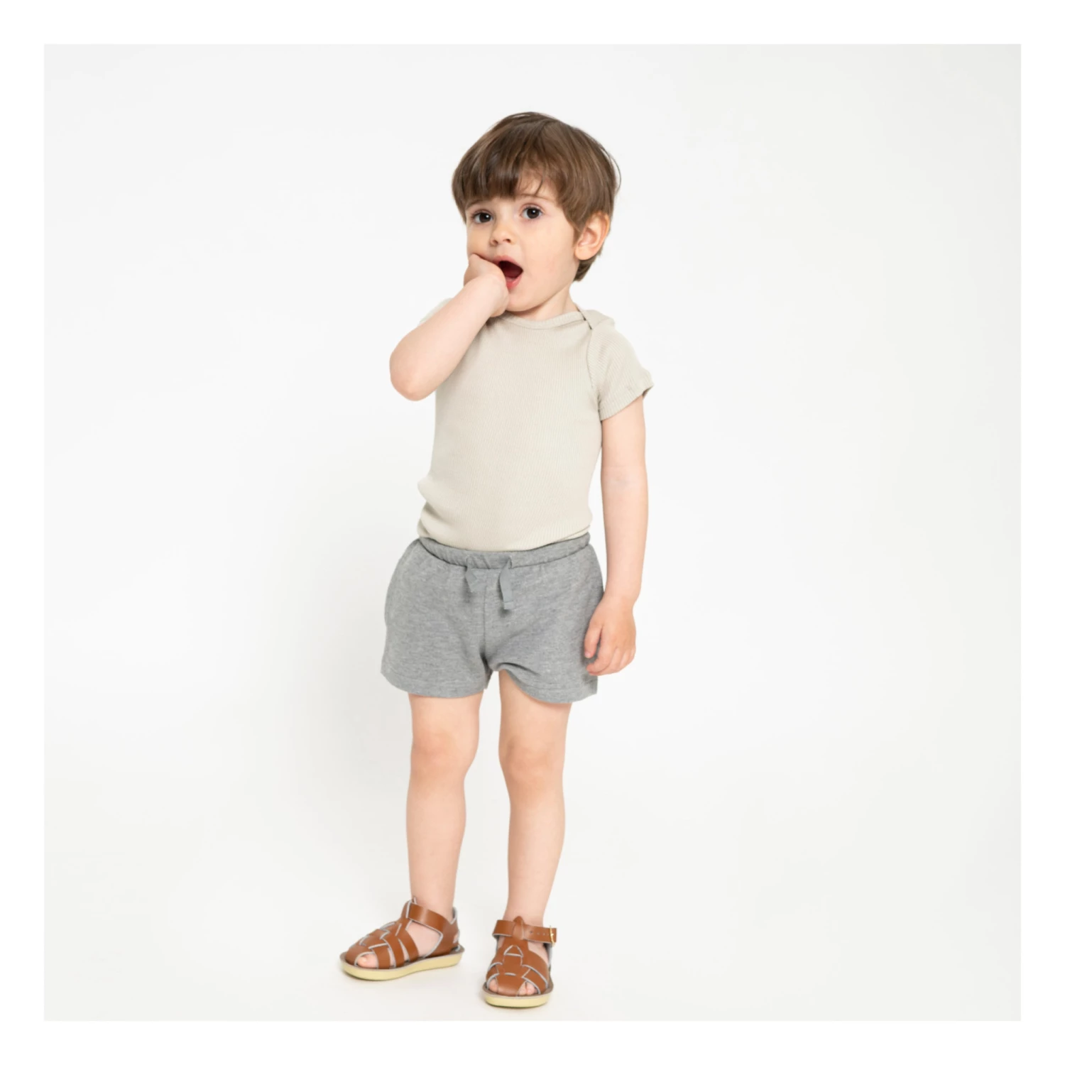 Ejby Organic Cotton Pique Shorts Grey Minimalisma Fashion Baby, Children 3 Ejby Organic Cotton Pique Shorts Grey Minimalisma Fashion Baby, Children - Image 3