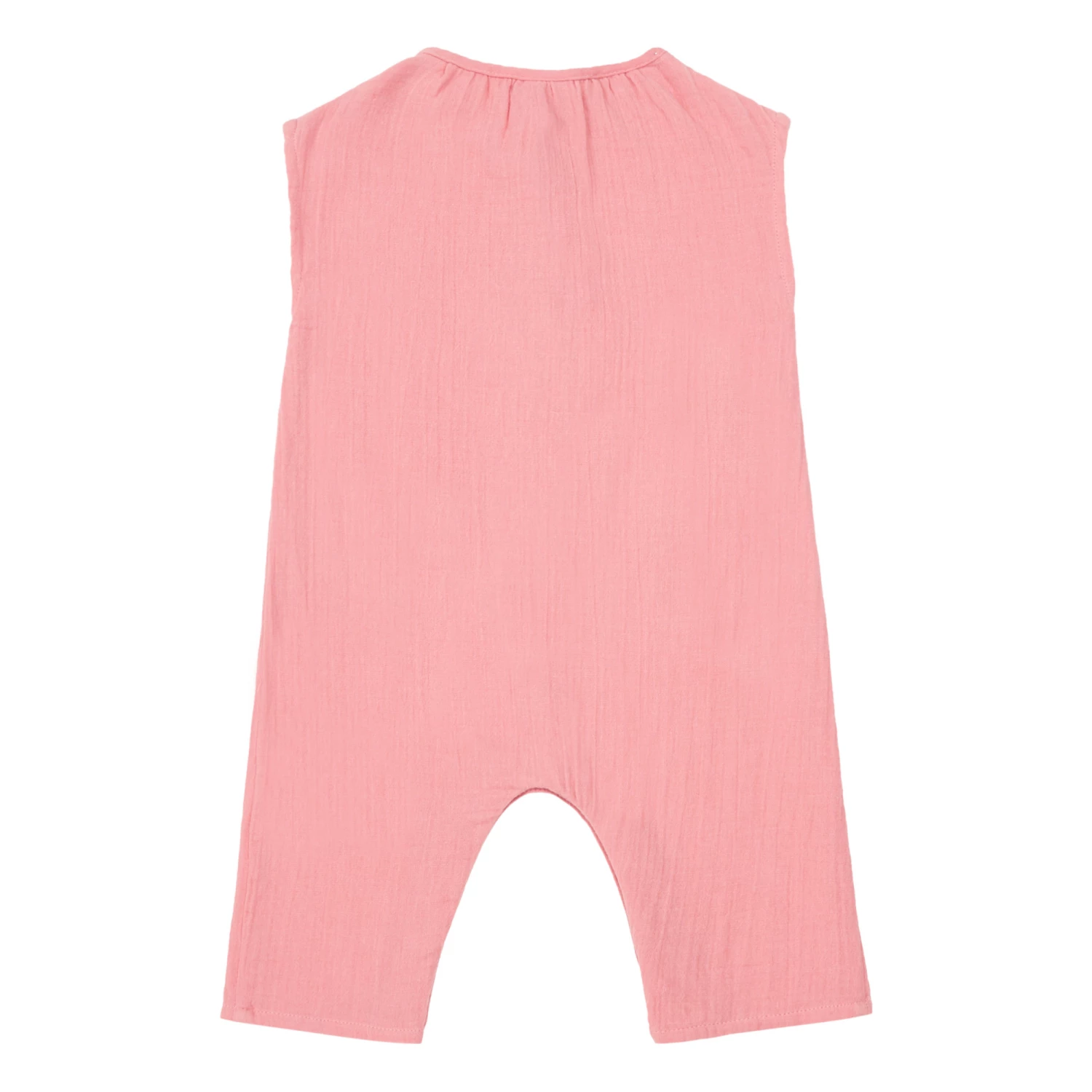 Elia Organic Cotton Muslin Jumpsuit Pink Bonton Fashion Baby 2 Elia Organic Cotton Muslin Jumpsuit Pink Bonton Fashion Baby - Image 2