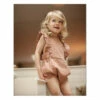 Elisa Cotton Muslin Romper Dusty Pink Marlot Paris Fashion Baby