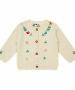 Embroidered Cardigan Ecru Bonton Fashion Baby