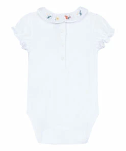 Embroidered Collar Babygrow Ecru Tartine et Chocolat Fashion Baby -Baby Tops Elegant Store embroidered collar babygrow ecru tartine et chocolat fashion baby 3