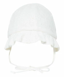 Embroidered Cotton Muslin Hat Ecru Zhoe & Tobiah Fashion Baby