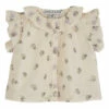 Embroidered Flower Blouse Ecru Emile et Ida Fashion Baby