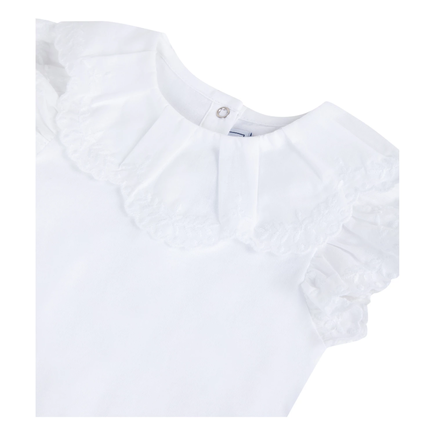 Embroidered Frill Babygrow Ecru Tartine et Chocolat Fashion Baby 2 Embroidered Frill Babygrow Ecru Tartine et Chocolat Fashion Baby - Image 2