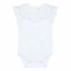 Embroidered Frill Babygrow Ecru Tartine et Chocolat Fashion Baby