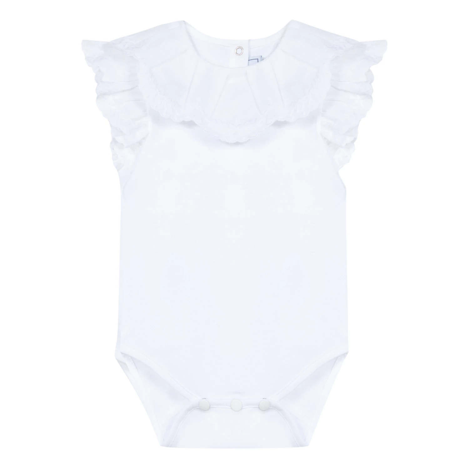 Embroidered Frill Babygrow Ecru Tartine et Chocolat Fashion Baby 1 Embroidered Frill Babygrow Ecru Tartine et Chocolat Fashion Baby