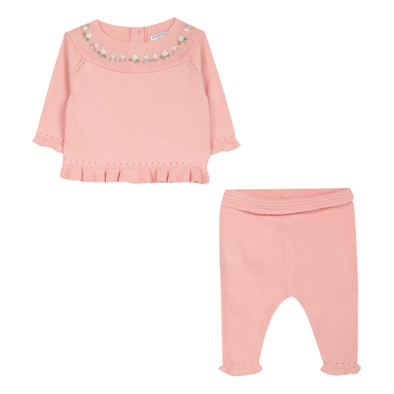 Embroidered Jumper + Knit Leggings Pink Tartine et Chocolat Fashion Baby 2 Embroidered Jumper + Knit Leggings Pink Tartine et Chocolat Fashion Baby - Image 2