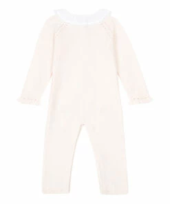 Embroidered Knit Jumpsuit Pale pink Tartine et Chocolat Fashion Baby 5 Embroidered Knit Jumpsuit Pale pink Tartine et Chocolat Fashion Baby -Baby Tops Elegant Store embroidered knit jumpsuit pale pink tartine et chocolat fashion baby 2