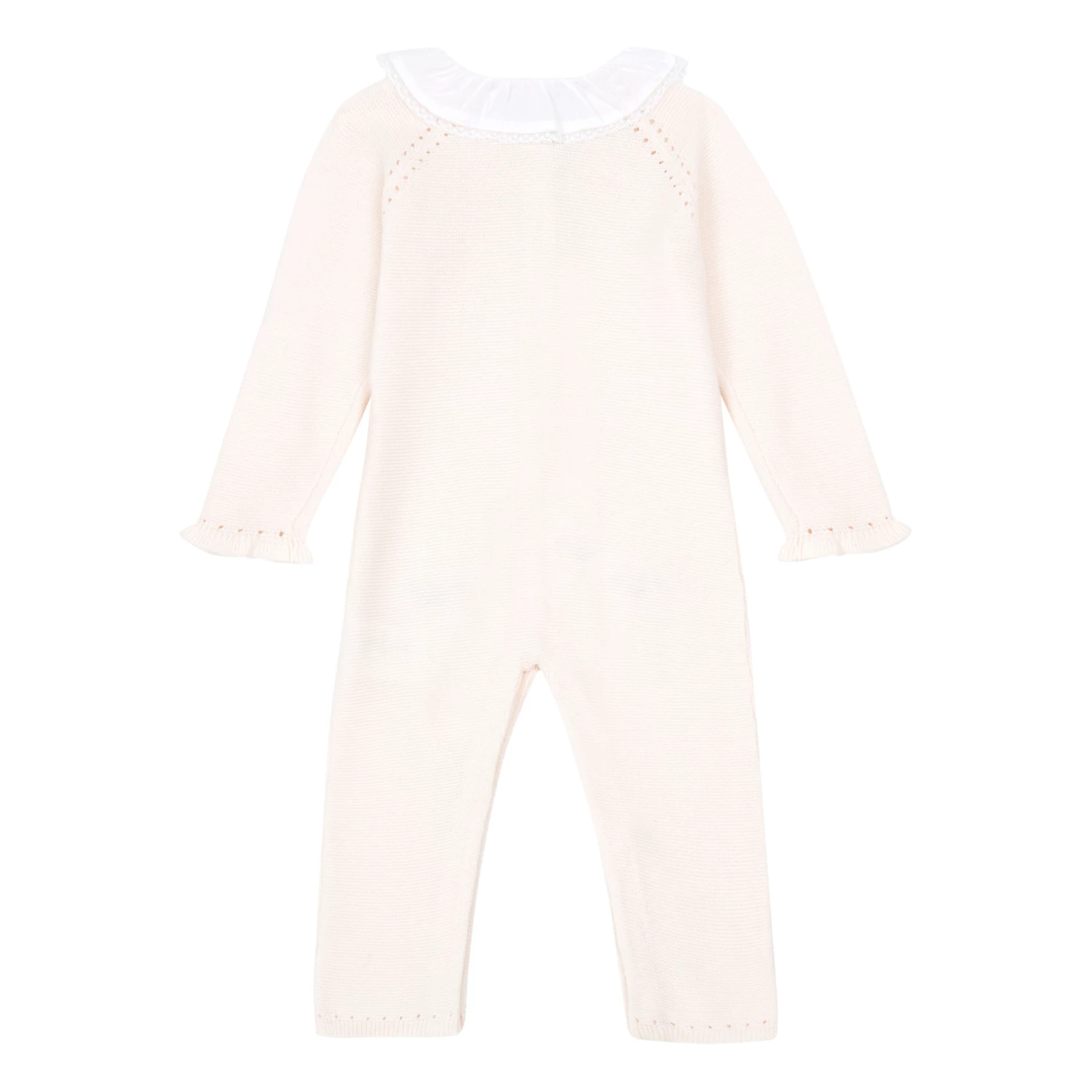 Embroidered Knit Jumpsuit Pale pink Tartine et Chocolat Fashion Baby 3 Embroidered Knit Jumpsuit Pale pink Tartine et Chocolat Fashion Baby - Image 3