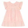 Embroidered Linen Dress Pink Tartine et Chocolat Fashion Baby