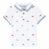 Embroidered Polo Shirt Ecru Tartine et Chocolat Fashion Baby