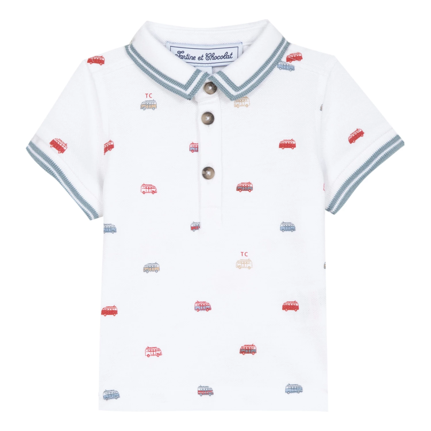 Embroidered Polo Shirt Ecru Tartine et Chocolat Fashion Baby 1 Embroidered Polo Shirt Ecru Tartine et Chocolat Fashion Baby