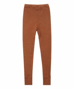 Erinus Striped Leggings Rust Caramel Fashion Baby, Children