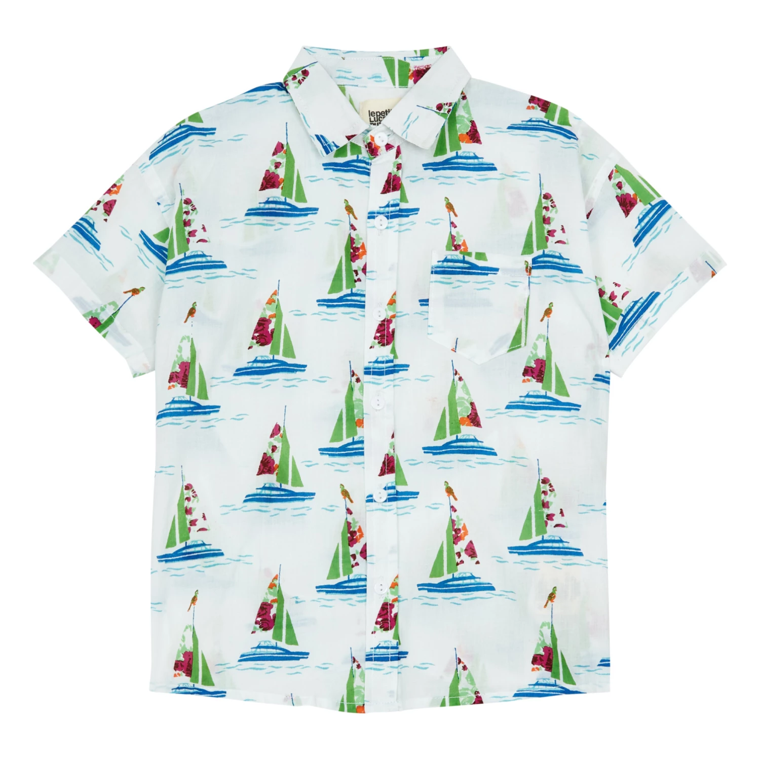 Exclusive Collaboration Le Petit Lucas du Tertre x Smallable - Short Sleeve Shirt Ecru Lucas du Tertre Fashion Baby, Children 1 Exclusive Collaboration Le Petit Lucas du Tertre x Smallable - Short Sleeve Shirt Ecru Lucas du Tertre Fashion Baby, Children