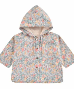 Felvet Recycled Polyester Waterproof Raincoat Grey blue Louise Misha Fashion Baby, Children