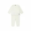 Fine Polar Fleece Top + Bottoms Ecru Bonton Fashion Baby