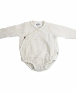 Flora double cotton gauze romper Ecru Moumout Fashion Baby