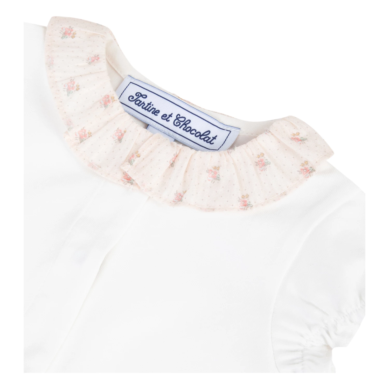 Floral Collar Babygrow Ecru Tartine et Chocolat Fashion Baby 2 Floral Collar Babygrow Ecru Tartine et Chocolat Fashion Baby - Image 2
