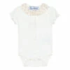 Floral Collar Babygrow Ecru Tartine et Chocolat Fashion Baby