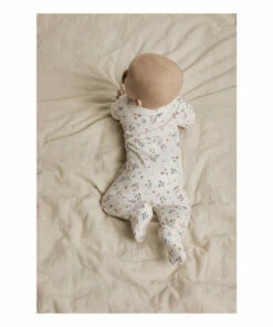 Floral Footed Pyjamas Off white Petit Lem Fashion Baby 6 Floral Footed Pyjamas Off white Petit Lem Fashion Baby -Baby Tops Elegant Store floral footed pyjamas off white petit lem fashion baby 2
