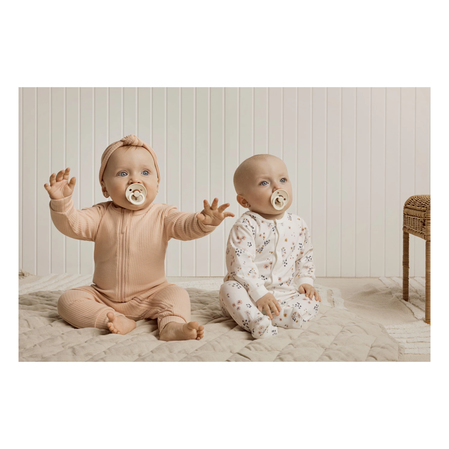 Floral Footed Pyjamas Off white Petit Lem Fashion Baby 4 Floral Footed Pyjamas Off white Petit Lem Fashion Baby - Image 4