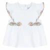 Floral Frill Blouse Ecru Tartine et Chocolat Fashion Baby