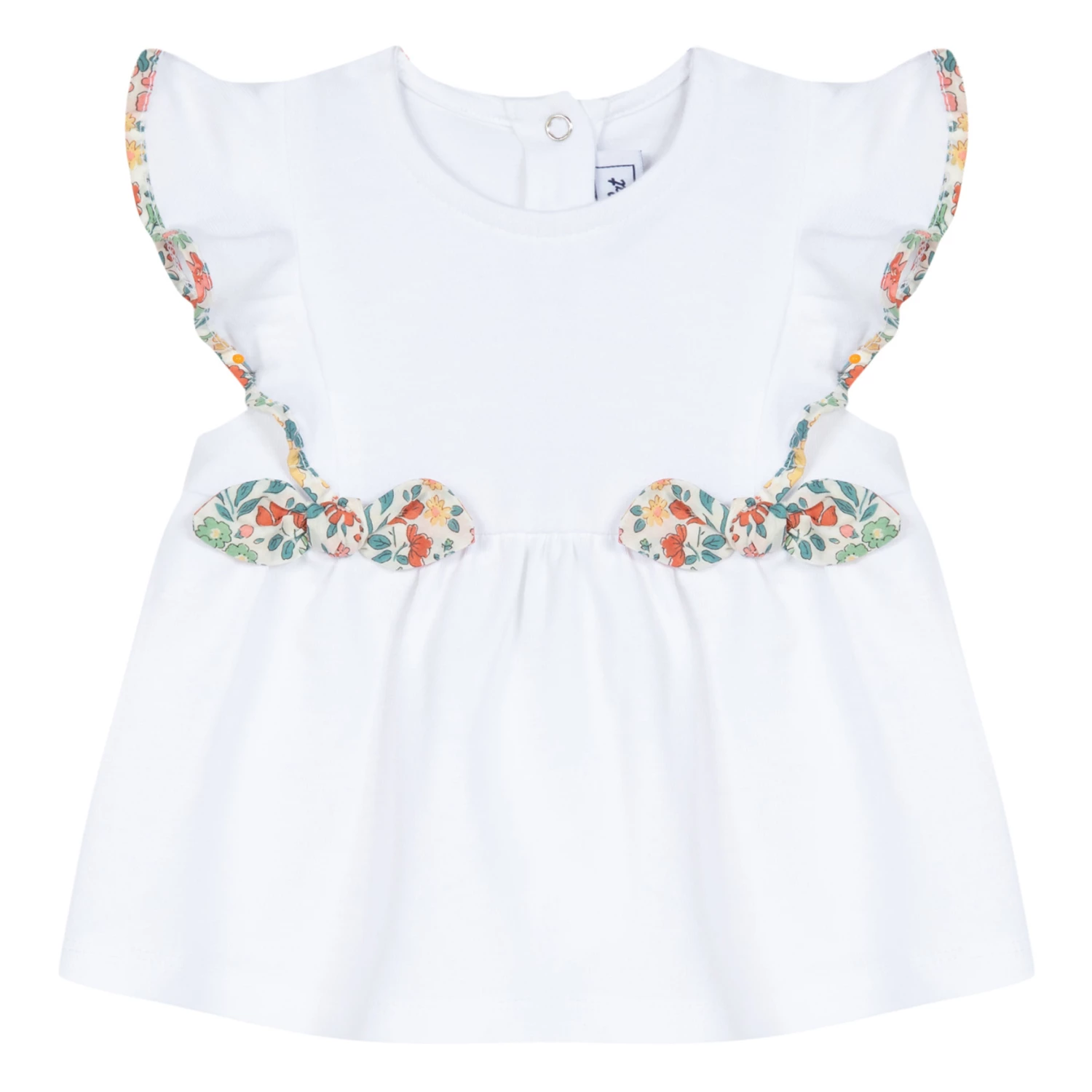 Floral Frill Blouse Ecru Tartine et Chocolat Fashion Baby 1 Floral Frill Blouse Ecru Tartine et Chocolat Fashion Baby