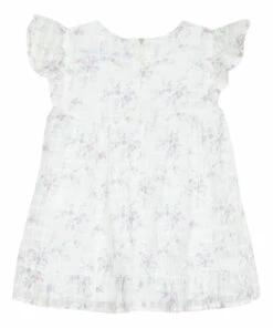 Floral Frill Dress Ecru Tartine et Chocolat Fashion Baby -Baby Tops Elegant Store floral frill dress ecru tartine et chocolat fashion baby 2