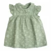 Floral Organic Cotton Muslin Dress Sage Tocoto Vintage Fashion Baby