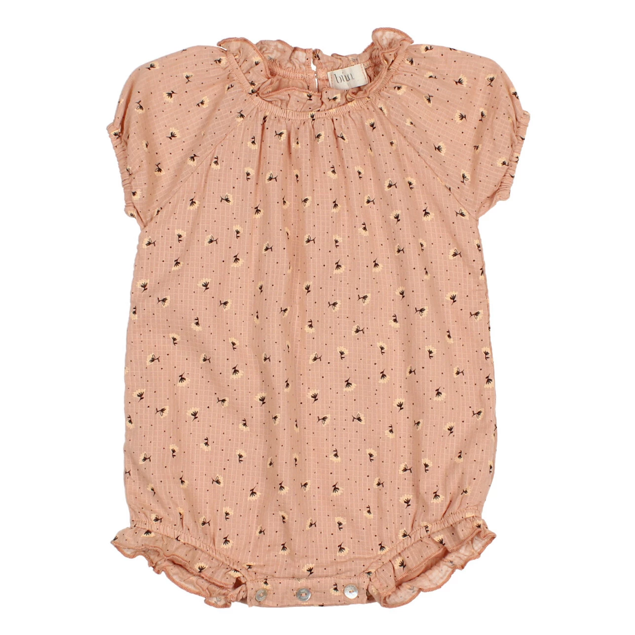 Floral Organic Cotton Romper Dusty Pink Búho Fashion Baby 1 Floral Organic Cotton Romper Dusty Pink Búho Fashion Baby