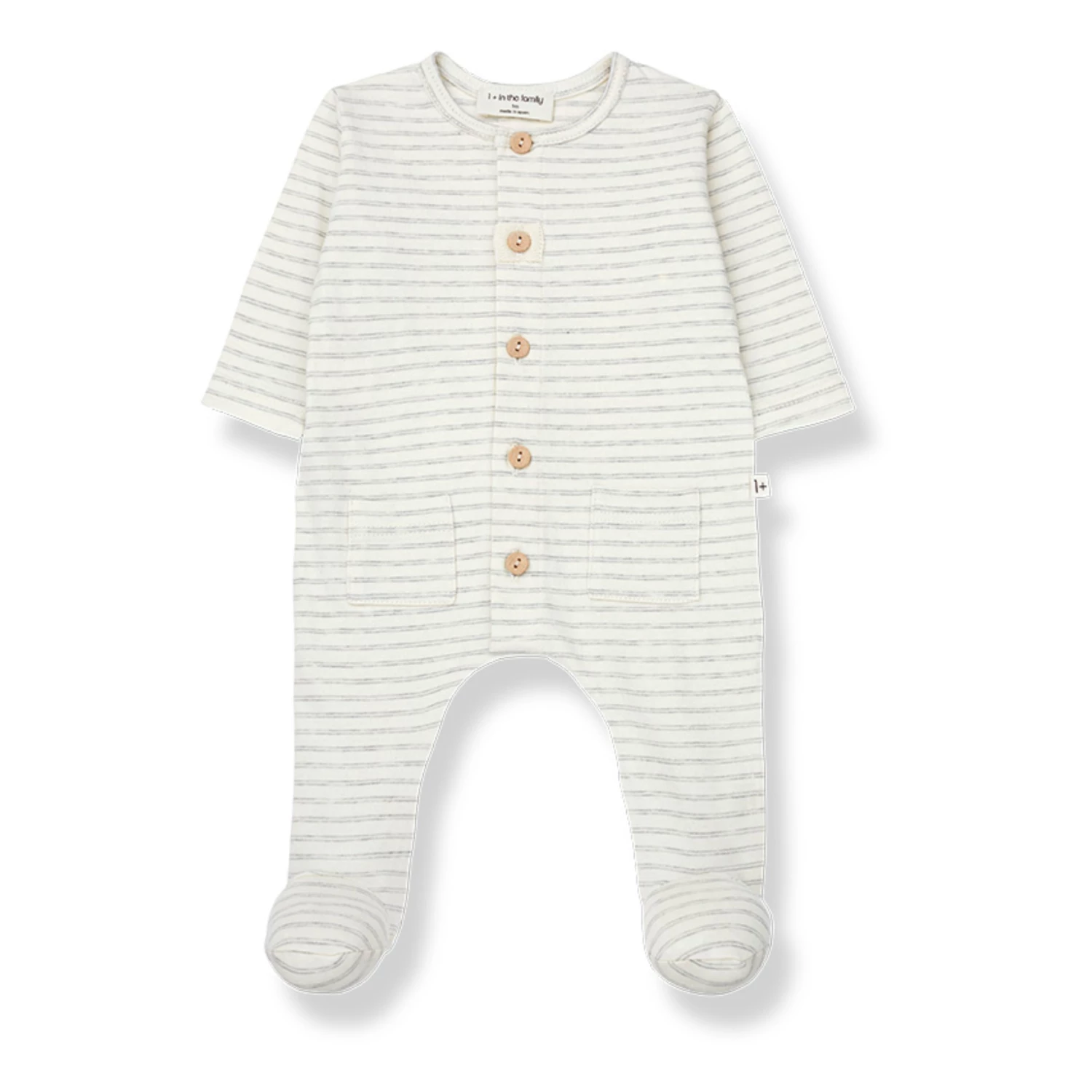 Florian Footed Jumpsuit Grey 1+ in the family Fashion Baby 1 Florian Footed Jumpsuit Grey 1+ in the family Fashion Baby