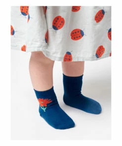 Flower Baby Socks Navy blue Bobo Choses Fashion Baby -Baby Tops Elegant Store flower baby socks navy blue bobo choses fashion baby 2