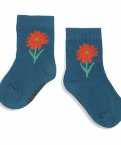 Flower Baby Socks Navy blue Bobo Choses Fashion Baby