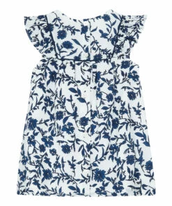 Flower Dress Navy blue Tartine et Chocolat Fashion Baby -Baby Tops Elegant Store flower dress navy blue tartine et chocolat fashion baby 2