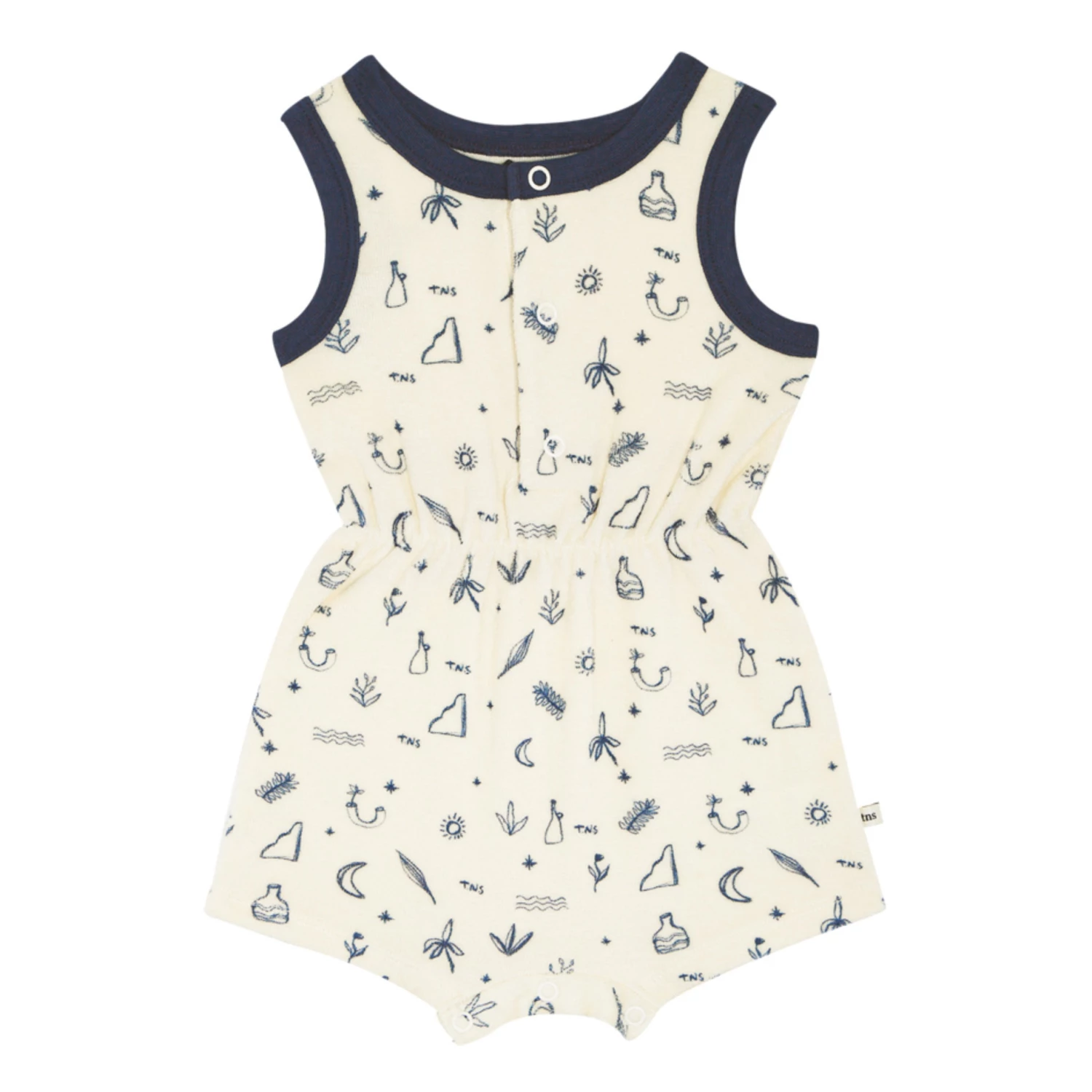 Francis Organic Cotton Print Romper White the new society Fashion Baby 1 Francis Organic Cotton Print Romper White the new society Fashion Baby