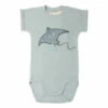 Fraser Organic Cotton Baby Bodysuit Grey blue Soft Gallery Fashion Baby